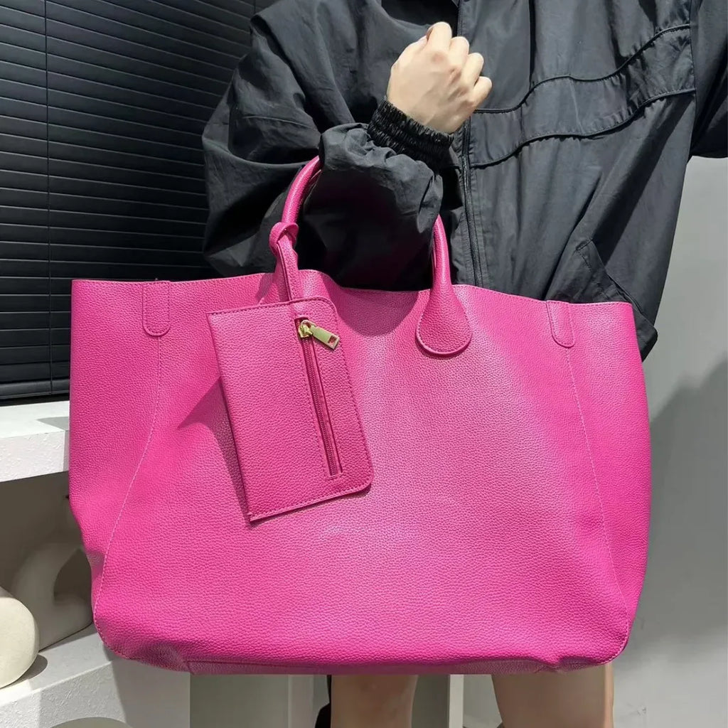 Sac à main grande capacité en cuir vegan