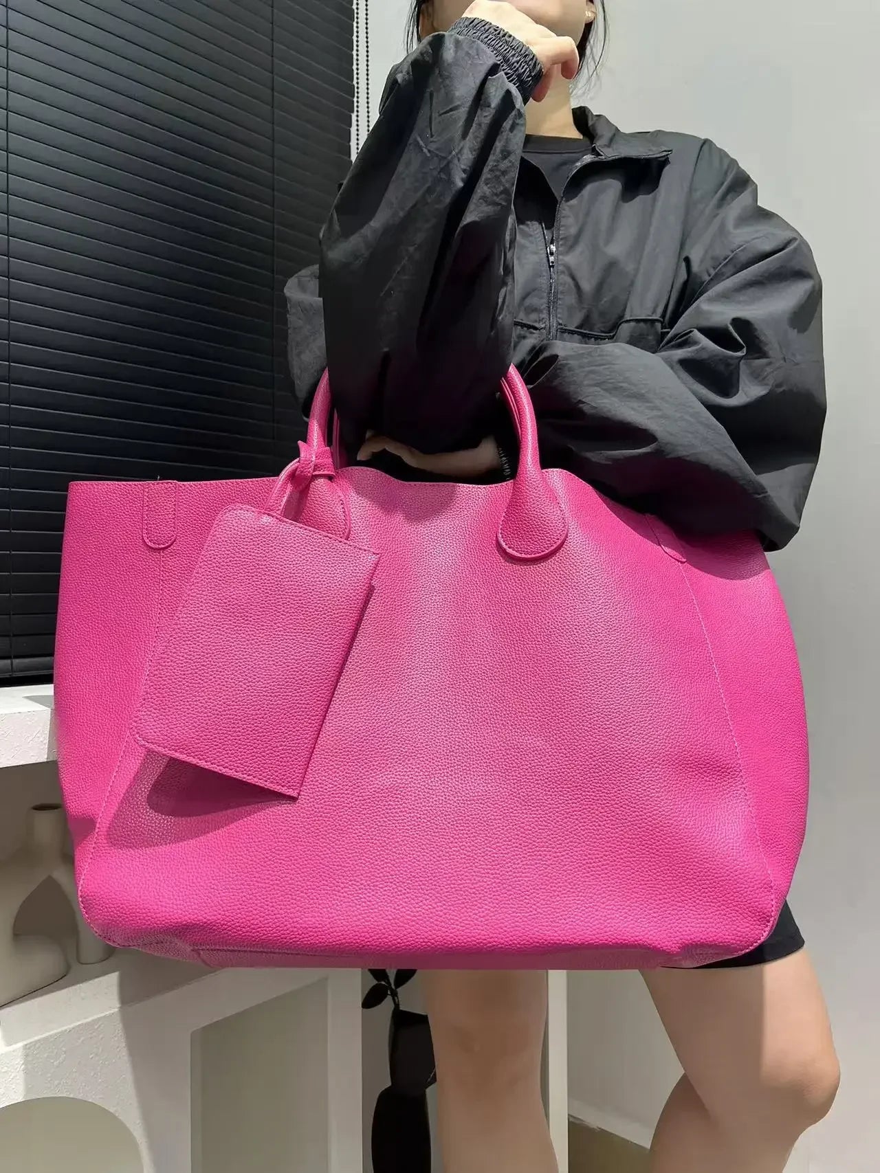 Sac à main grande capacité en cuir vegan
