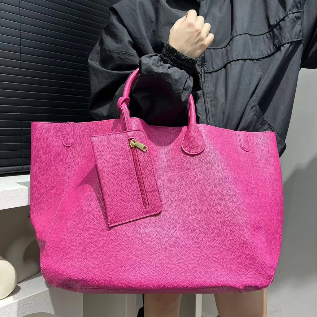 Sac à main grande capacité en cuir vegan