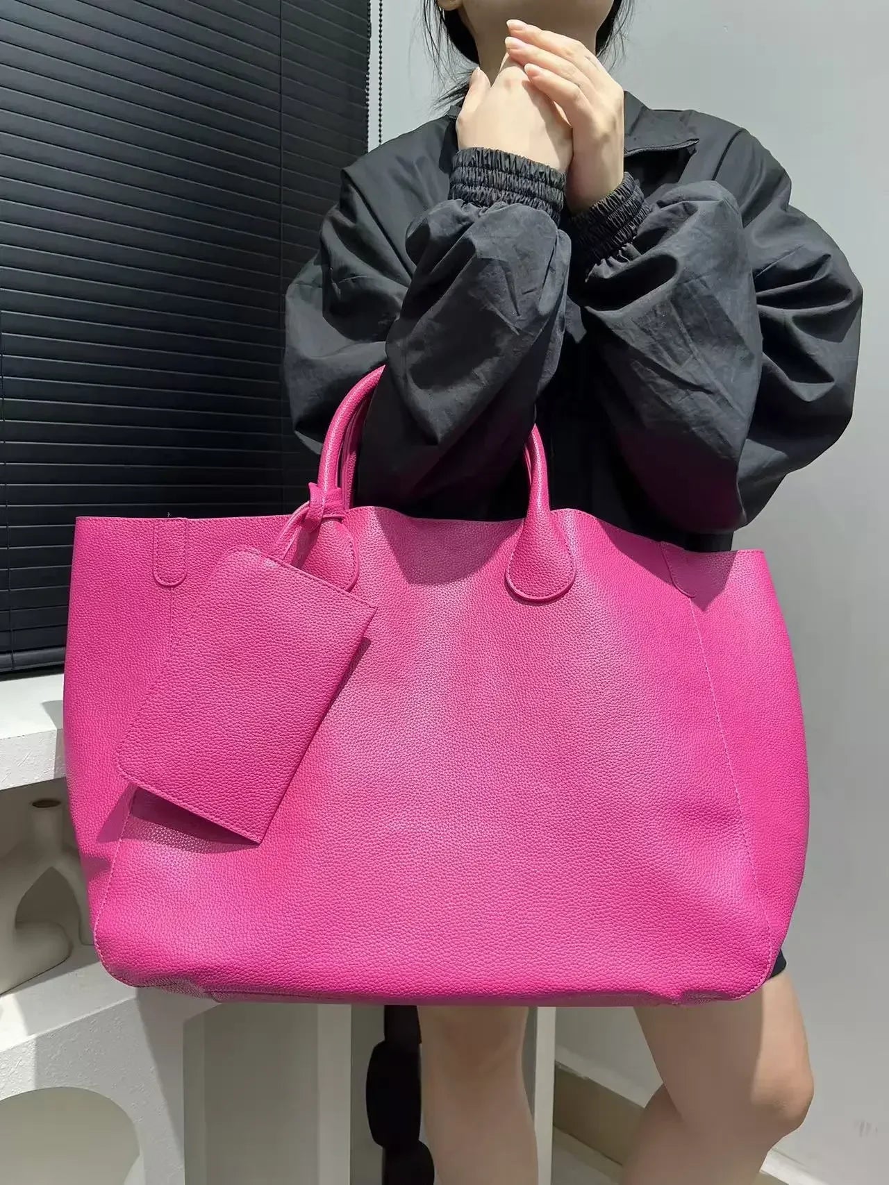 Sac à main grande capacité en cuir vegan
