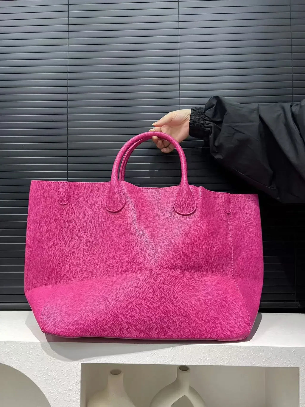 Sac à main grande capacité en cuir vegan
