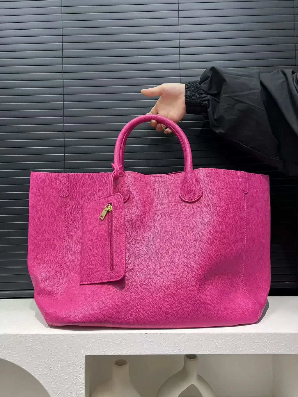 Sac à main grande capacité en cuir vegan